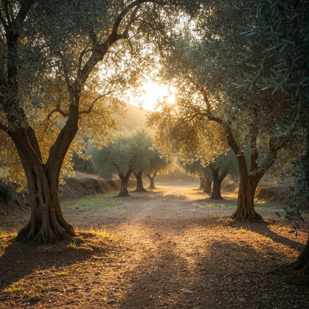 Camino entre olivos en Andalucía